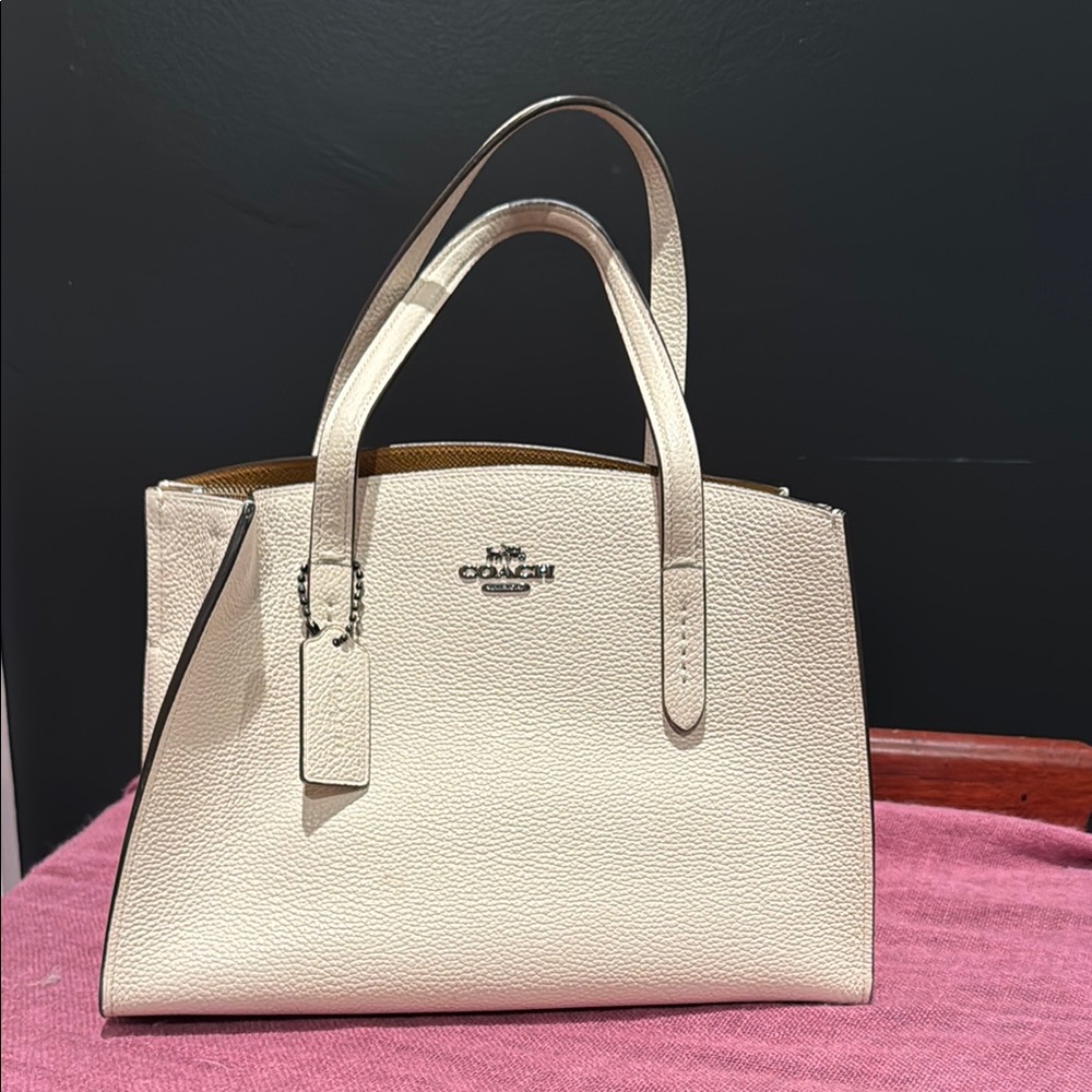 Coach Cream Leather tote bag